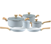 Conjunto de Panelas Antiaderente com Tampa e Cabo Soft touch Pratic Cook 6 Peças – Grafite na Amazon
