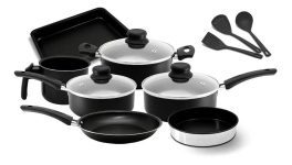 Conjunto De Panelas Antiaderente Preto Arnix 10 Peças na Magazine Luiza