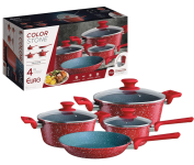 Conjunto de panelas ColorStone – 4 peças – Euro Home na Amazon