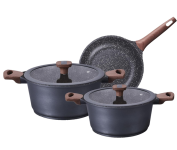 Conjunto de Panelas com Fundo Triplo – 3 Peças – Antiaderente Titanium Exclusive Bkza na Amazon