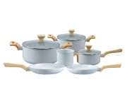 Conjunto de Panelas Mimo Style, Antiaderente com Tampa e Cabo Soft touch Pratic Cook 6 Peças – Grafite na Amazon