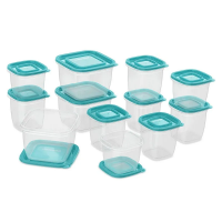 Conjunto De Potes De Plástico Azul Continental - 12 Unidades na Shopclub