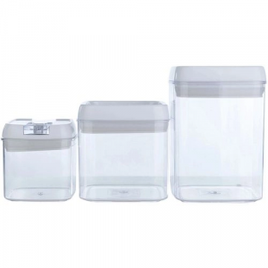Conjunto de Potes Herméticos 3 Pecas 500 ml / 1000 ml / 1700 ml - Casual Home na Americanas