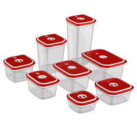 Conjunto De Potes Herméticos Com 8 Peças Electrolux Em Plástico - Vermelho na Ponto
