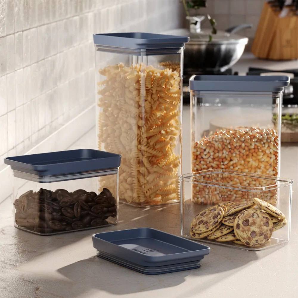 Conjunto de Potes Herméticos Organizadores Electrolux Experience 6 Un Empilhável Modular na Amazon
