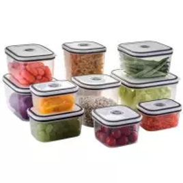 Conjunto de Potes Herméticos para Cozinha com Tampa 10 Peças - Electrolux na Americanas
