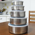 Conjunto de Potes Inox com tampa 5 Peças Wincy na Amazon