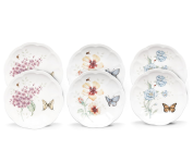 Conjunto de Pratos Butterfly Meadow, 6 peças, branco na Amazon
