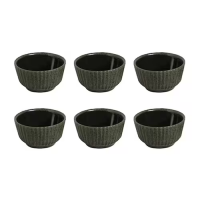 Conjunto De Ramequins Médios Porto Brasil Linhas Greenery Com 6 Peças 170ml - Verde na Casas Bahia