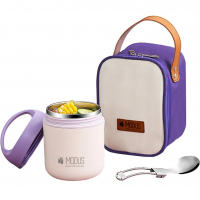 Conjunto De Recipiente De Almoço Lancheira Inox Com Bolsa Térmica E Talheres 1 Camada 460ML na Amazon