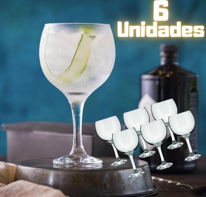 Conjunto de Taças 570ml  Gin Tônica Bohemia Gastro 6 peças – Nadir na Americanas