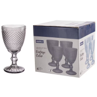 Conjunto De Taças Para Água Fratelli Vintage Color 335 Ml 4 Peças - Cores Sortidas na Ponto
