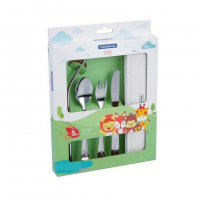 Conjunto De Talheres Infantis Tramontina Em Aço Inox Com Estojo 05 Peças na Amazon