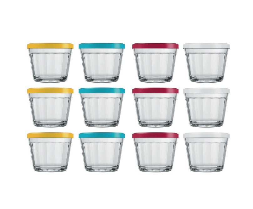 Conjunto de Tigelas com Tampa Copo Americano em Vidro 150 ml – 12 Peças na Casas Bahia