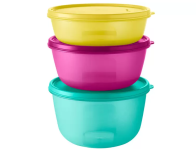 Conjunto de Tigelas de Plástico 3 Peças – Tupperware Visual Colors na Magazine Luiza