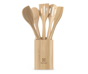 Conjunto de Utensílios de Bambu de 06 Peças na Amazon