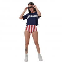 Conjunto Feminino Capitão América Azul | Marvel na Riachuelo