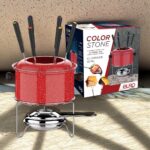 Conjunto Fondue Médio Color Stone 10 Peças, Vermelho, HH7814, Euro Home na Amazon
