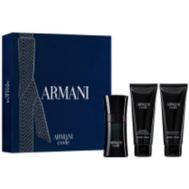 Conjunto Giorgio Armani Code Homme Masculino EDT 75ml + Balm Pós-Barba 75ml + Shower Gel 75ml na Beleza na Web