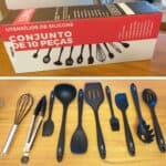 Conjunto Kit Utensílios De Cozinha Silicone Inox - Jogo de Utensilio 10 peças LUMAI (Preto) na Amazon