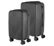 Conjunto Malas Polipropileno 2 Peças P e M com Rodas 360 França – AeroMalas (Grafite) na Amazon