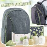 Conjunto Natura Papai e Bebê com Mochila na Natura