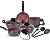 Conjunto Panelas Elegan Prime 8 Peças Grafite com Rosa – Dona Chefa na Amazon