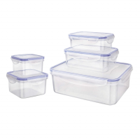 Conjunto Pote Hermético, 5 Peças, Azul, Euro na Amazon