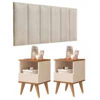 Conjunto Quarto 2 Mesas De Cabeceira Pix E1 Cabeceira Para Cama Queen Várias Cores - DULLAR MÓVEIS na Magazine Luiza