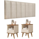 Conjunto Quarto 2 Mesas De Cabeceira Pix e1 cabeceira para cama Queen várias cores – DULLAR MÓVEIS na Magazine Luiza