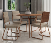 Conjunto Sala de Jantar 4 Cadeiras San Francisco Carraro na Amazon