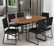 Conjunto Sala de Jantar com Mesa e 6 Cadeiras Fenix Carraro na Amazon
