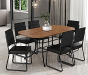 Conjunto Sala de Jantar com Mesa e 6 Cadeiras Fenix Carraro na Amazon