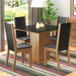 Conjunto Sala de Jantar Madesa Moscou Plus Mesa Tampo de Vidro com 4 Cadeiras na Amazon
