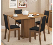 Conjunto Sala de Jantar Madesa Talita Mesa Tampo de Madeira com 4 Cadeiras – Marrom na Casas Bahia