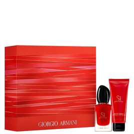 Conjunto Sì Passione Armani Feminino EDP 50ml + Leite Corporal 75ml na The Beauty Box
