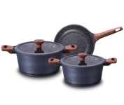 Conjunto/Jogo de Panelas 3 Peças, Frigideira, Caçarola em Alumínio Cerâmic-Flon Titanium MTA na Amazon