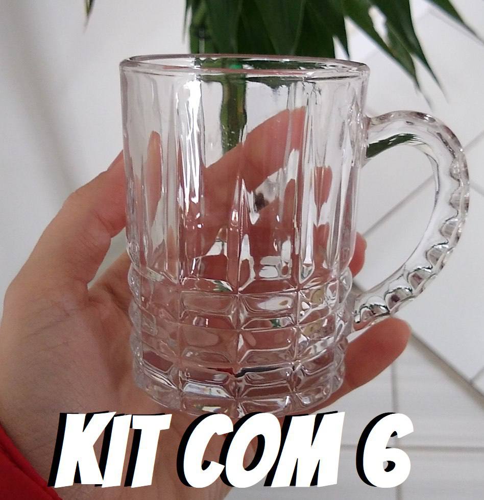 Conjuntos 6 Canecas para Cappuccino de Vidro Calcutá 172ml – Lyor na Amazon