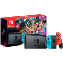 Console Nintendo Switch + Joy-Con Neon + Mario Kart 8 Deluxe na Magazine Luiza