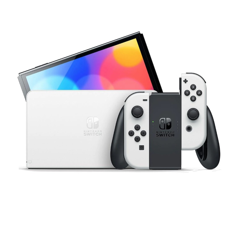 Console Nintendo Switch OLED 64GB com Controle Joy-Con Branco na Ponto
