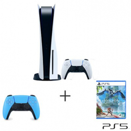 Console PlayStation 5 (Com leitor de Disco) + Jogo Horizon Forbidden West + Controle sem fio DualSense na Fastshop