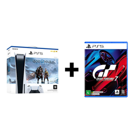 Console PlayStation 5 PS5 Sony leitor de Disco) + Jogo God of War: Ragnarok (Digital) + Jogo Gran Turismo 7 (Mídia Física) na Webfones
