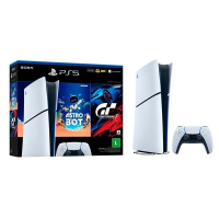 Console Playstation 5 Slim Digital 825GB Bundle Astrobot + Gran Turismo 7 na Casa e Vídeo