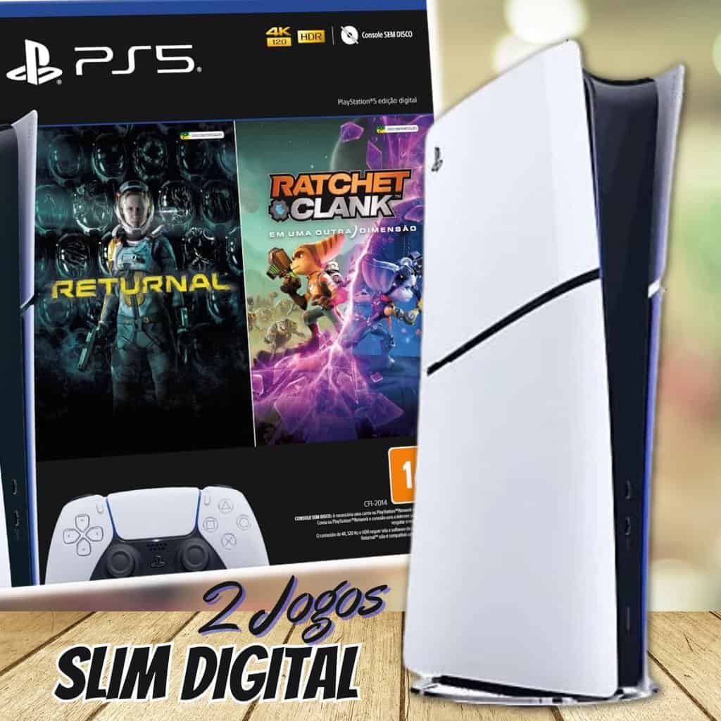 Console Playstation 5 Slim Digital Bundle Returnal + Ratchet & Clank na KaBuM!