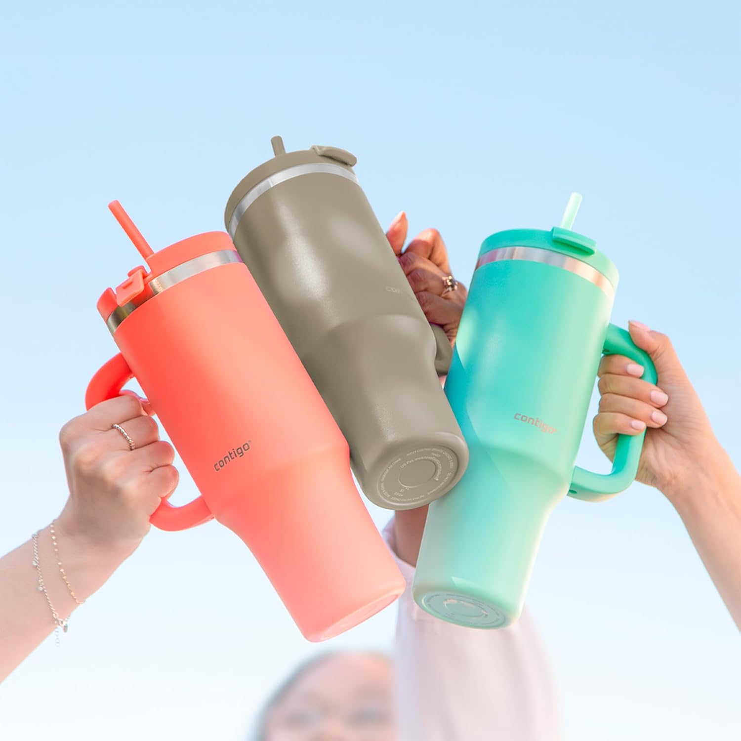Contigo Streeterville 40oz Tumbler, Stainless Steel Vacuum Insulated, Leak-Proof, Cold for 29 Hours, Coral na Amazon