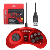 Controle Retro-bit Usb 8-button Arcade Sega Genesis Mini Vermelho na Amazon