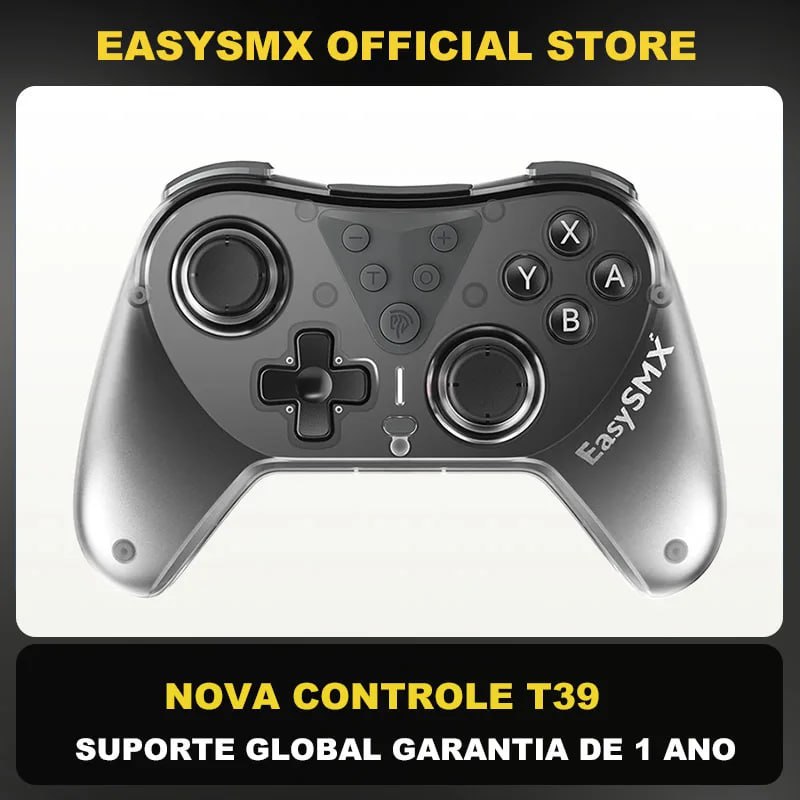 Controle Sem Fio EasySMX T39, Analógicos Hall Effect na Aliexpress