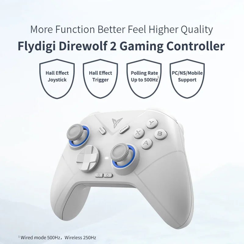 Controle Sem Fio Flydigi Direwolf 2, Analógicos/Gatilhos Hall Effect na Aliexpress
