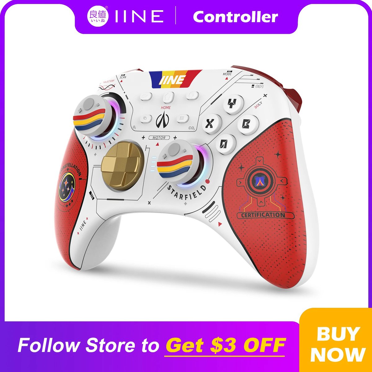 Controle Sem Fio IINE Star-Field na Aliexpress