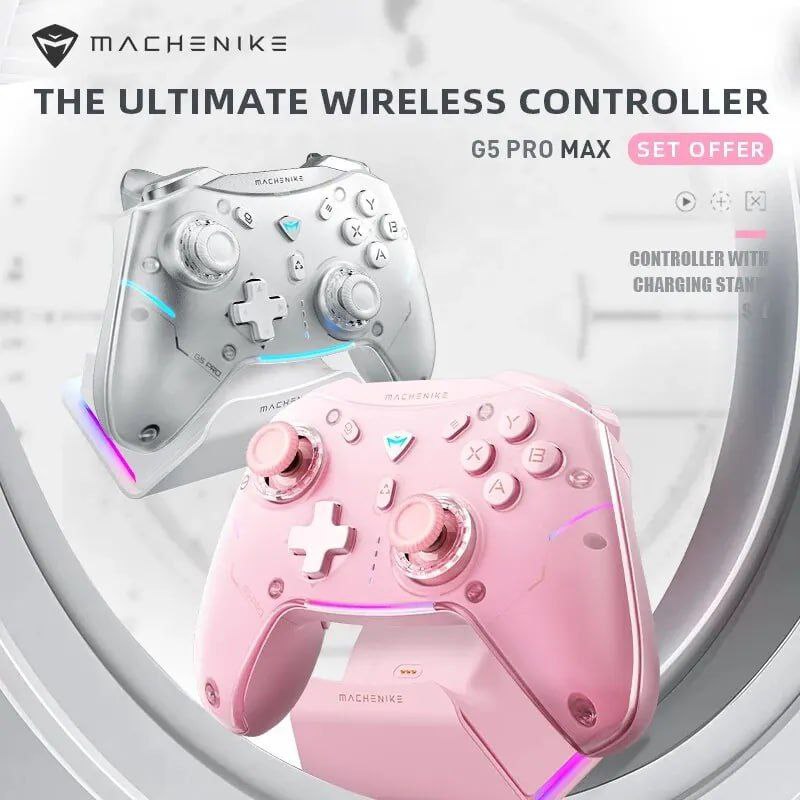 Controle Sem Fio Machenike G5 Pro Max RGB com Dock na Aliexpress